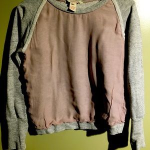 Sweater with silk detail